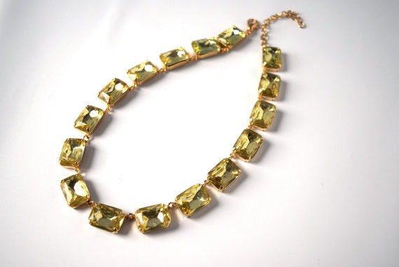 Citrine Crystal emerald necklace – Figaru Jewelry