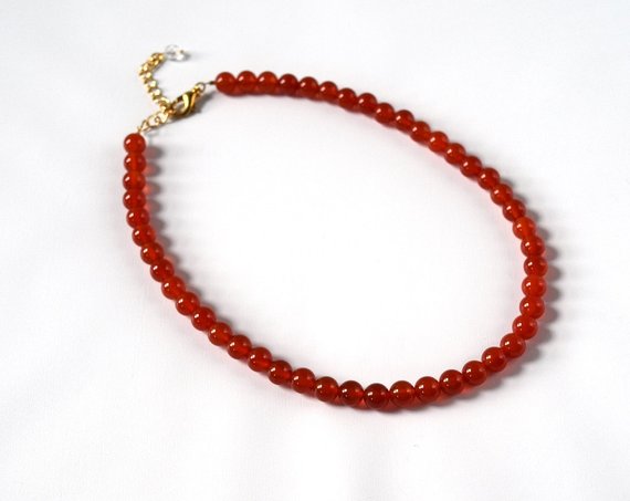 Carnelian Beaded Necklace