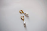 Pearl and Hoop Dangle Earrings - Small