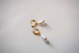 Pearl and Hoop Dangle Earrings - Small