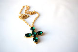 Jane Austen Cross Necklace, Georgian Cross Pendant Necklace, Georgian Paste Cross