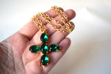 Jane Austen Cross Necklace, Georgian Cross Pendant Necklace, Georgian Paste Cross